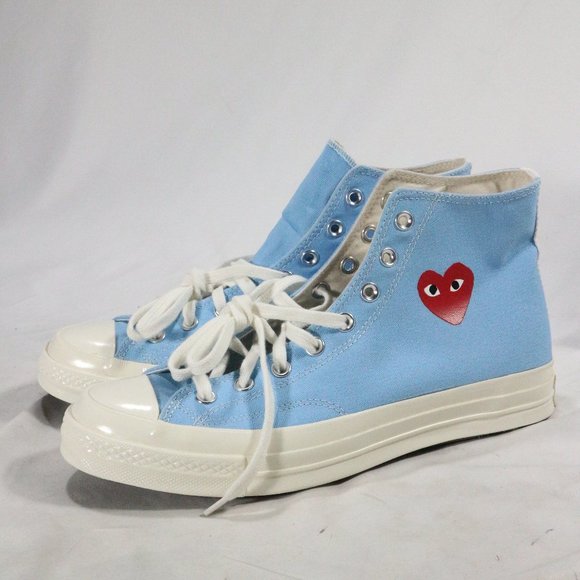 RARE Comme des Garçons PLAY x Chuck 70 High Bright Blue NEW Sz 10.5 US Men - Picture 4 of 15